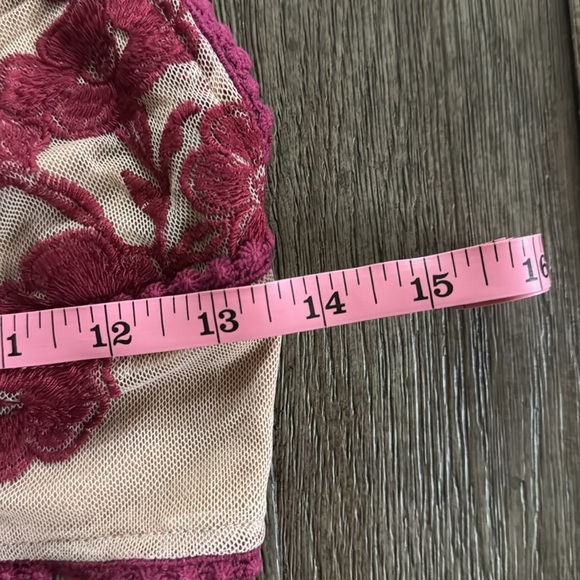 For Love & Lemons Temecula Crop Top Wine - Picture 9 of 12